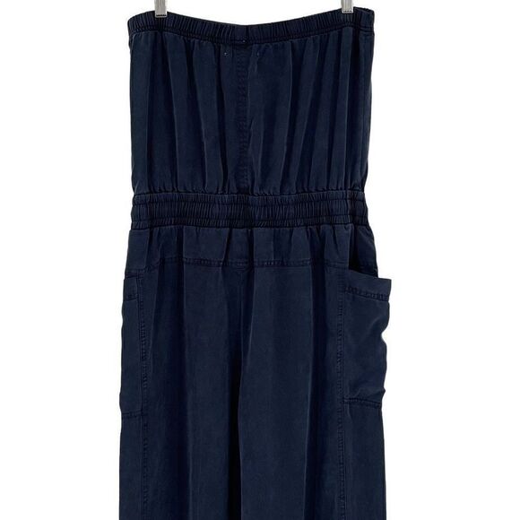 Anthropologie On The Road Tencel Strapless Jumpsuit Jogger Blue Women Medium - Picture 5 of 10